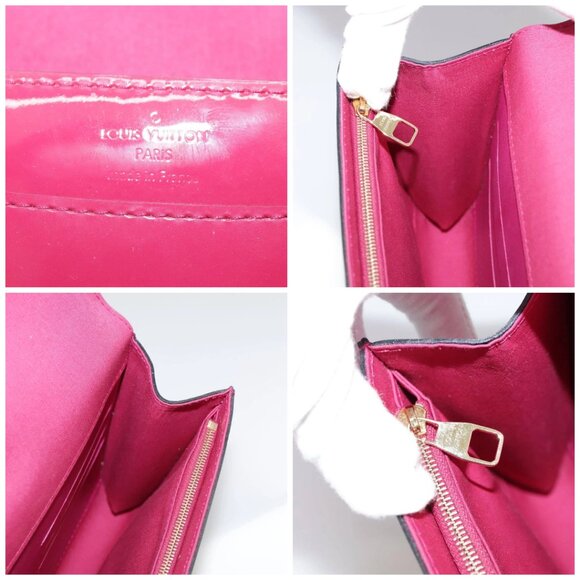 LOUIS VUITTON Pochette Louise EW Bag Patent Rose Andian M94270 LV Auth bs21225V - Picture 15 of 16